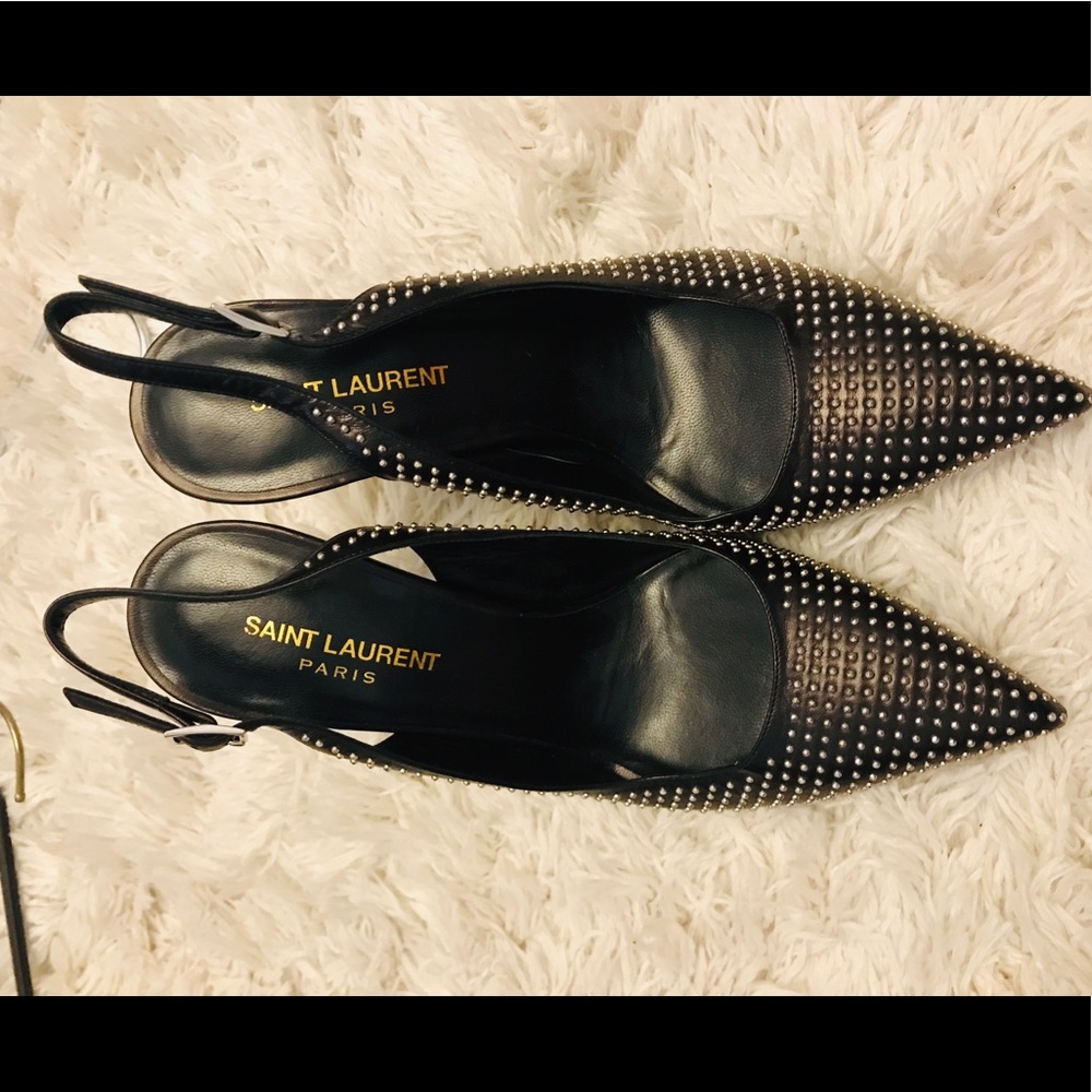 Saint Laurent Studded Slingback Heels